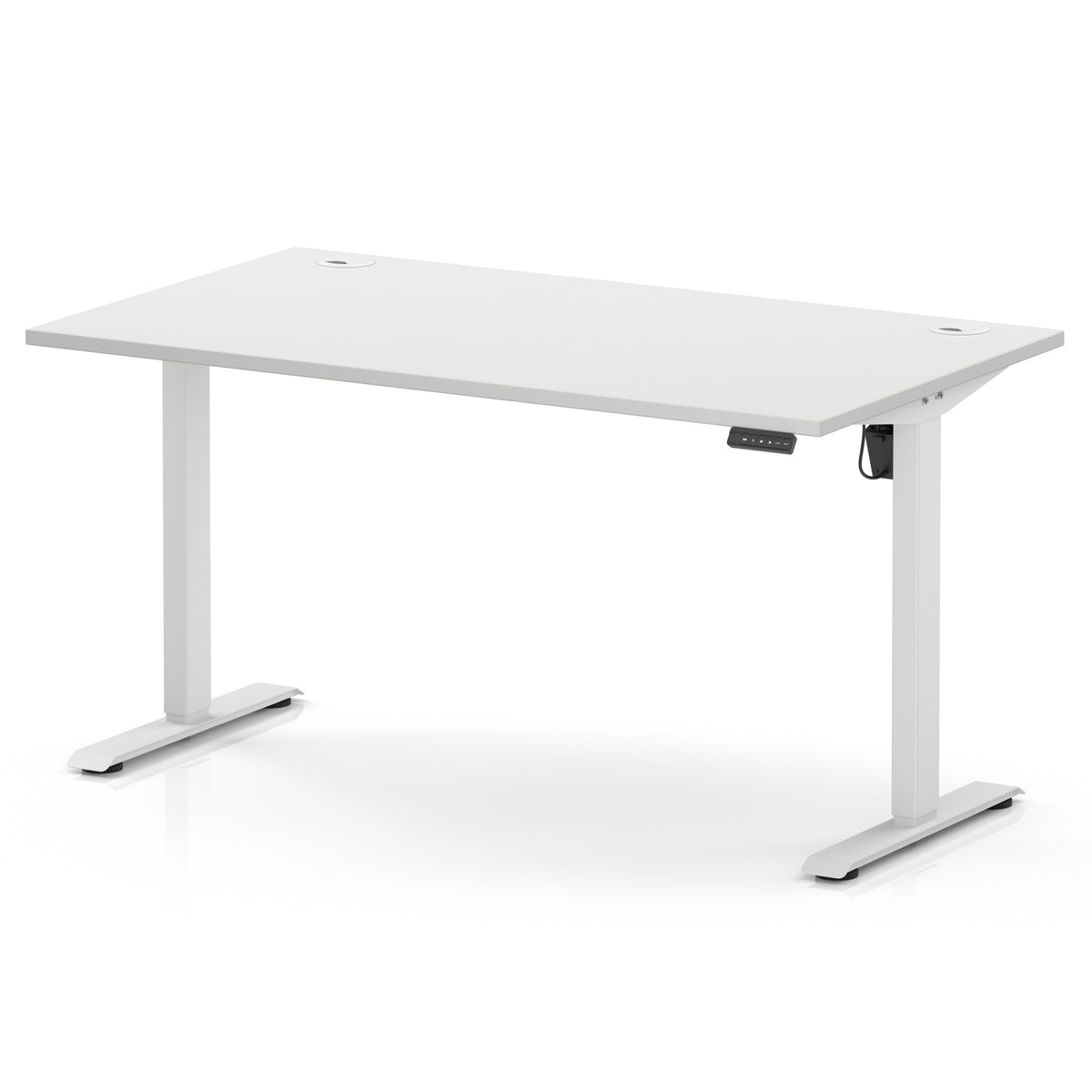 Dynamic Air Lite 1400mm desk in White with white legs