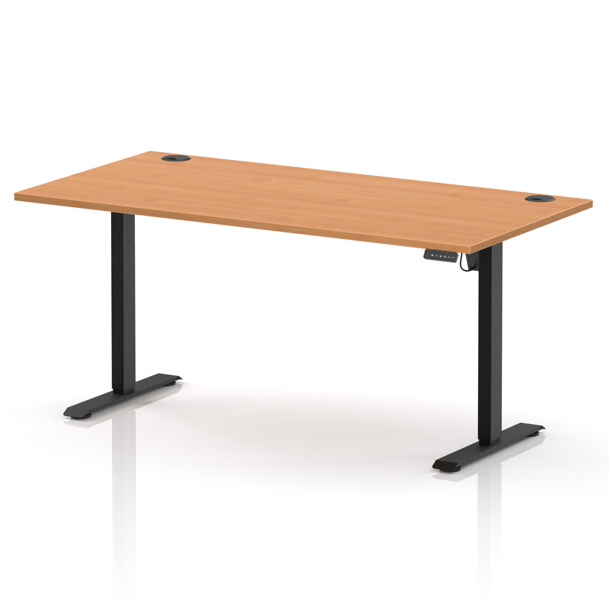 Dynamic Air Lite 1600mm desk in Beech with black legs