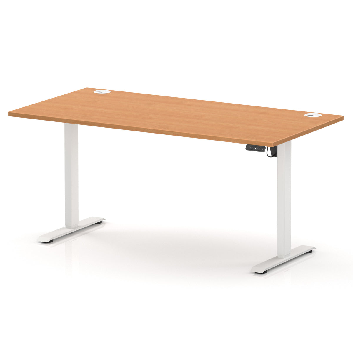Dynamic Air Lite 1600mm desk in Beech with white legs