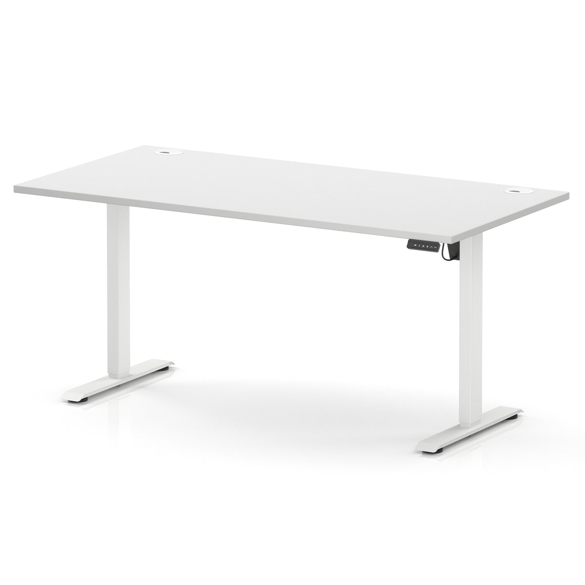 Dynamic Air Lite 1600mm desk in White with white legs