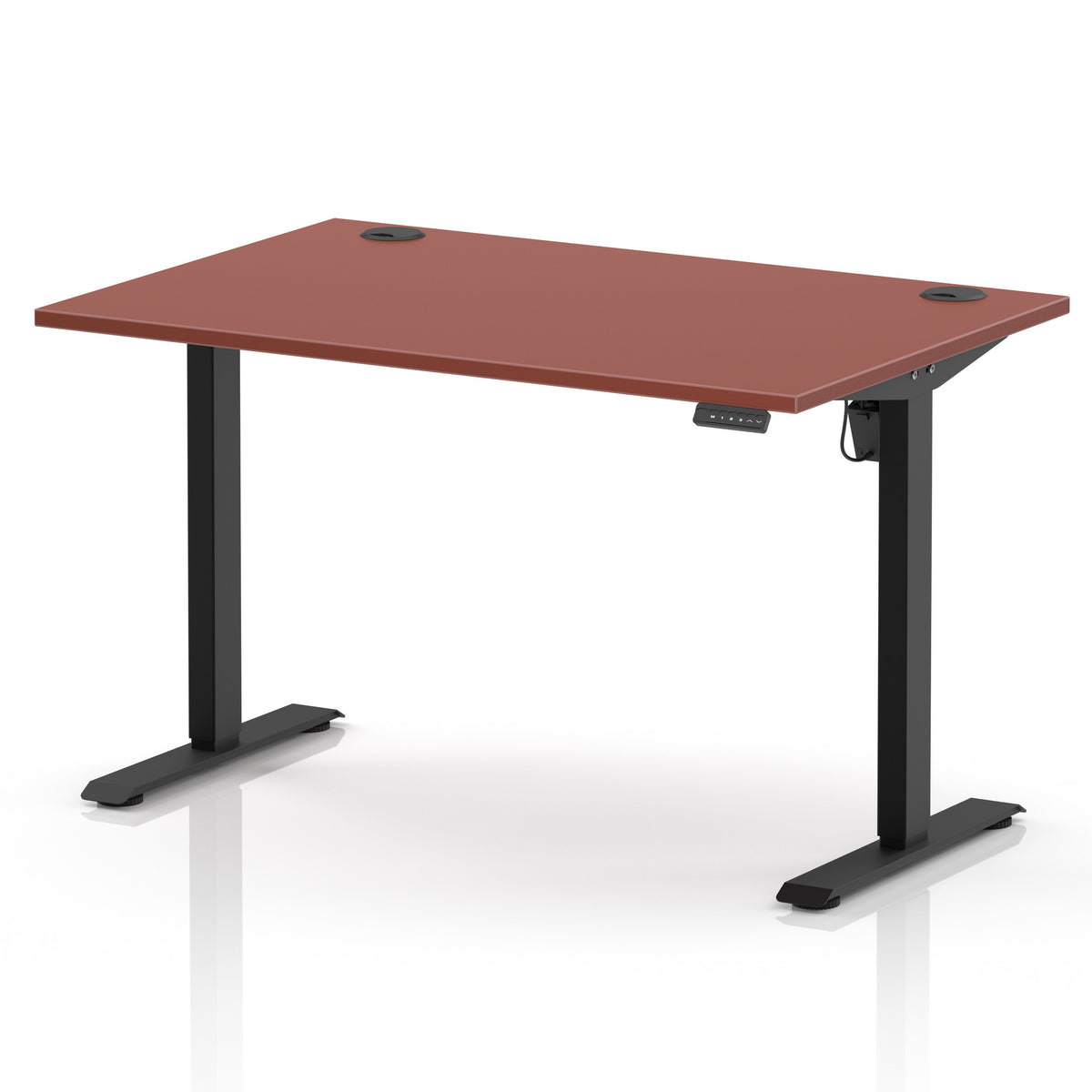 Dynamic Air Lite 1200mm desk in Brick Red with black legs