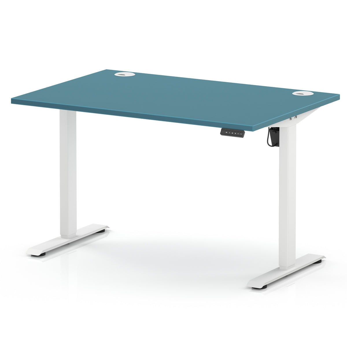 Dynamic Air Lite 1200mm desk in Dark Teal with white legs