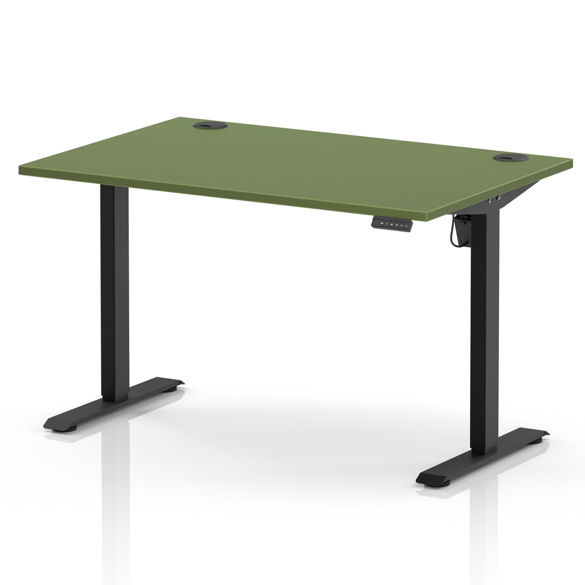 Dynamic Air Lite 1200mm desk in Moss Green with black legs