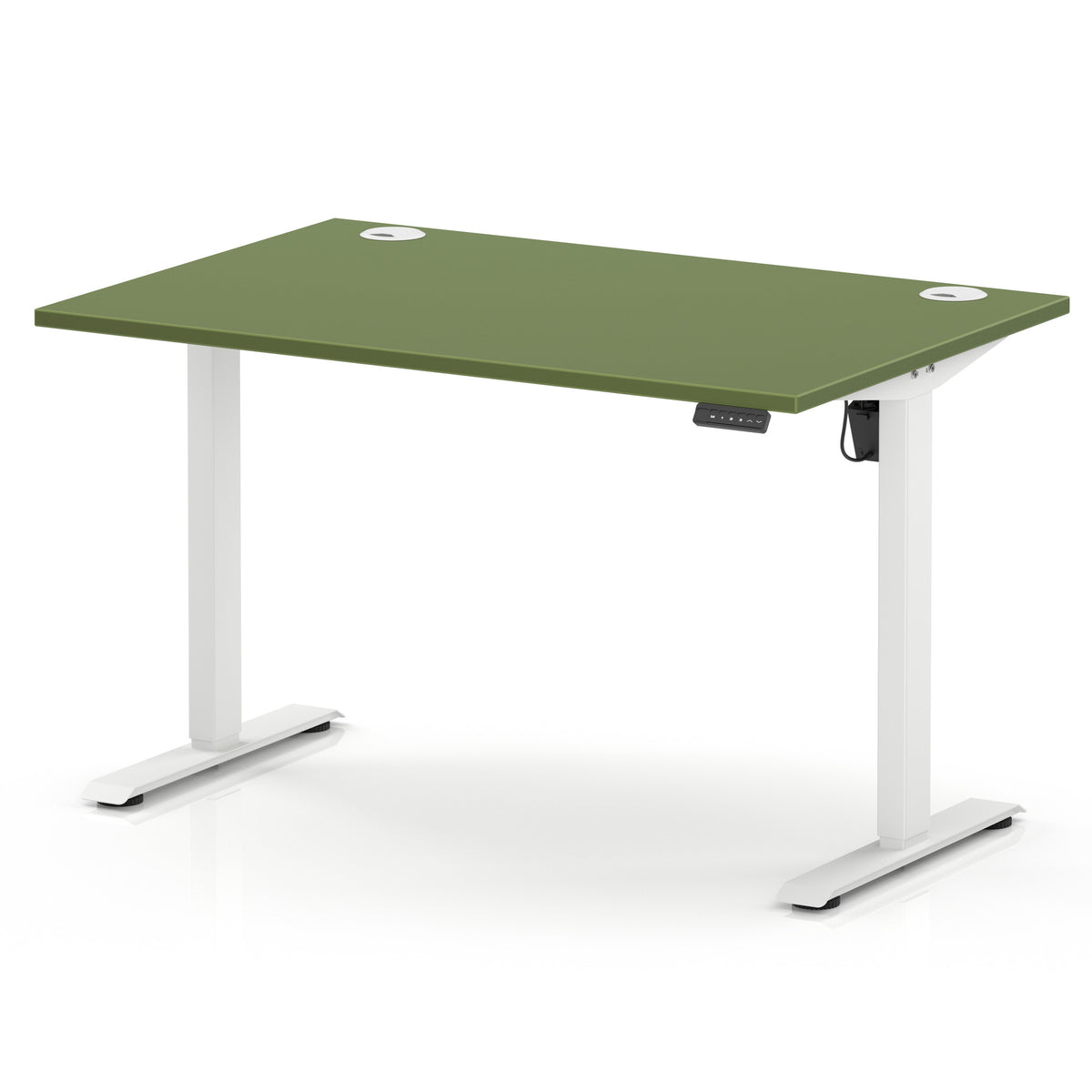 Dynamic Air Lite 1200mm desk in Moss Green with white legs