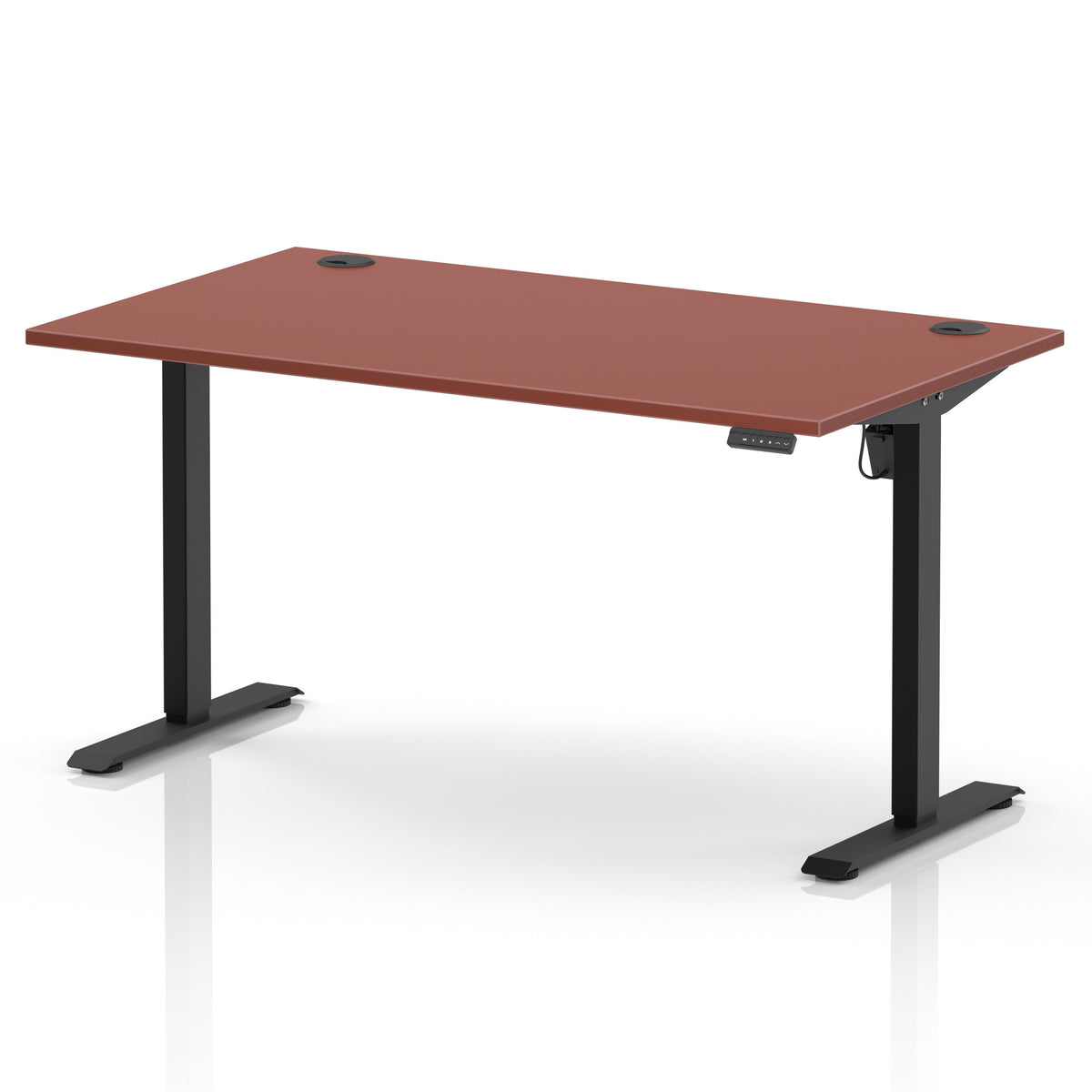 Dynamic Air Lite 1400mm desk in Brick Red with black legs