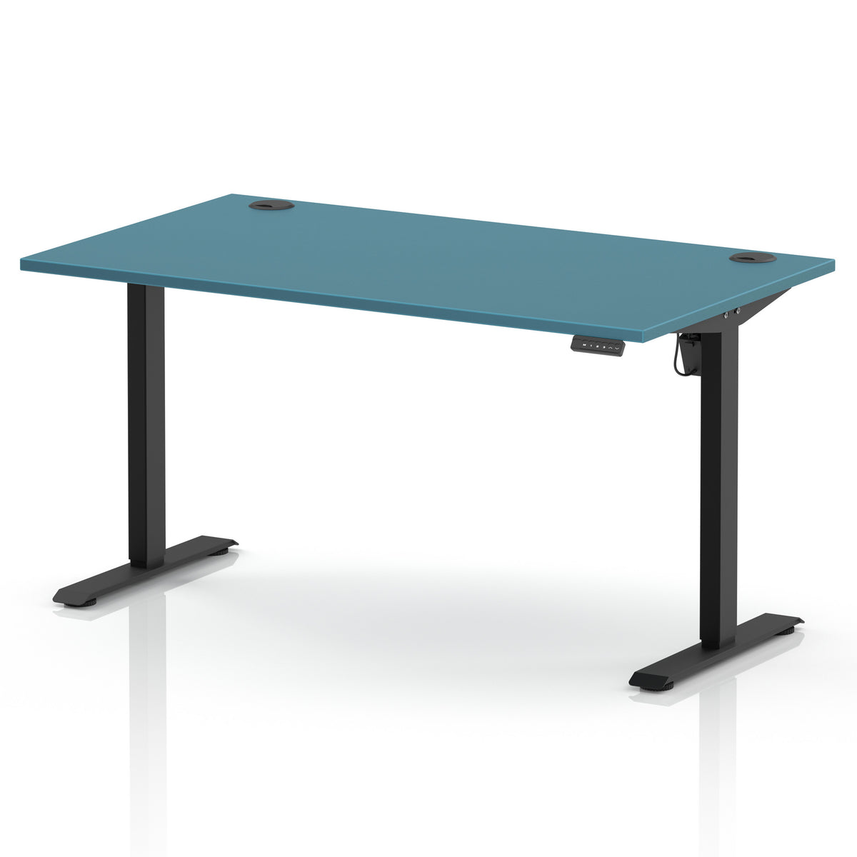 Dynamic Air Lite 1400mm desk in Dark Teal with black legs