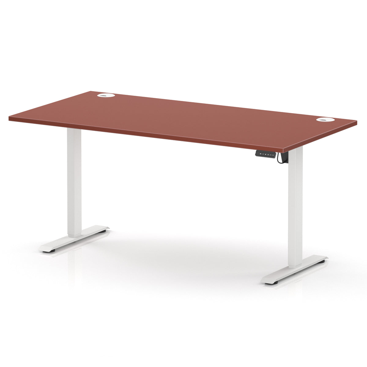 Dynamic Air Lite 1600mm desk in Brick Red with white legs
