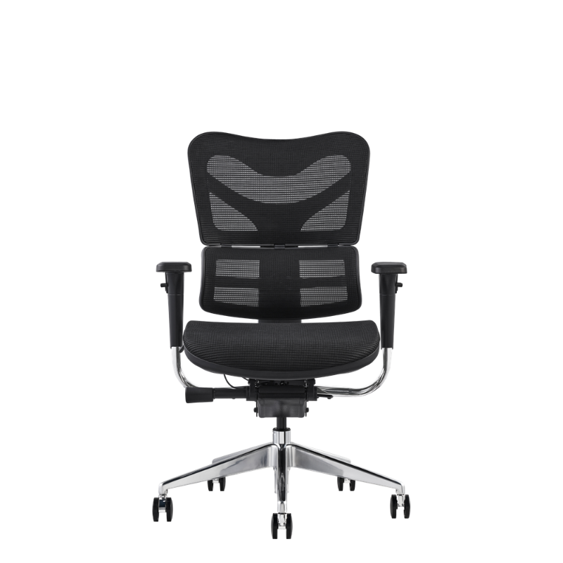 Hood Seating V46 ergonomic office chair with high back and executive design in black Mesh