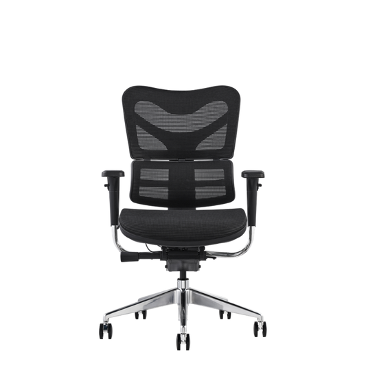 Hood Seating V46 ergonomic office chair with high back and executive design in black Mesh