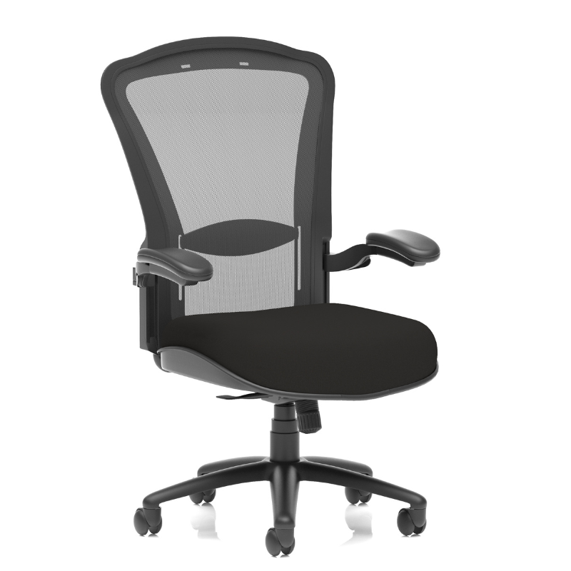 Dynamic Houston high mesh back heavy-duty ergonomic office chair with adjustable arms for all-day comfort
