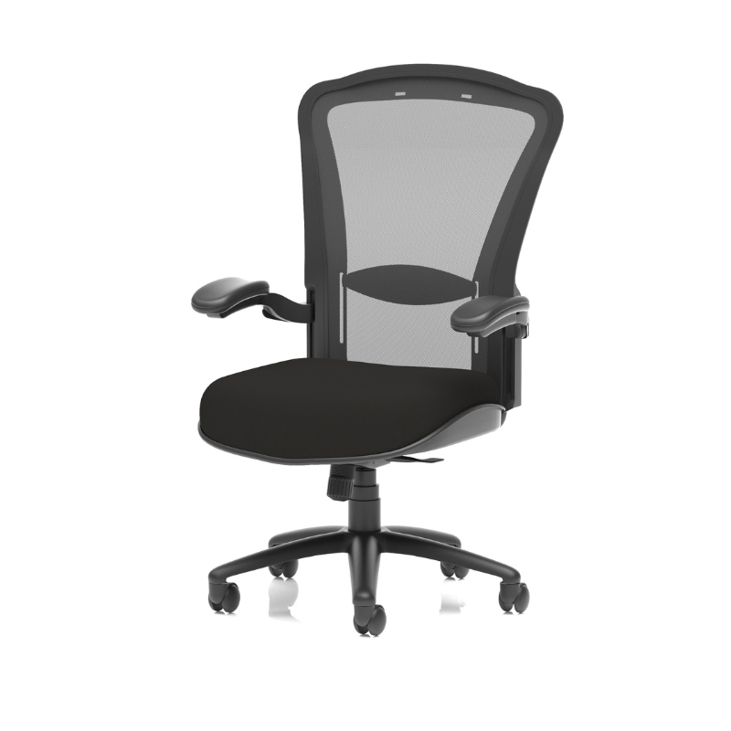 Heavy-duty Dynamic Houston office chair with high mesh back, ergonomic support and height-adjustable arms