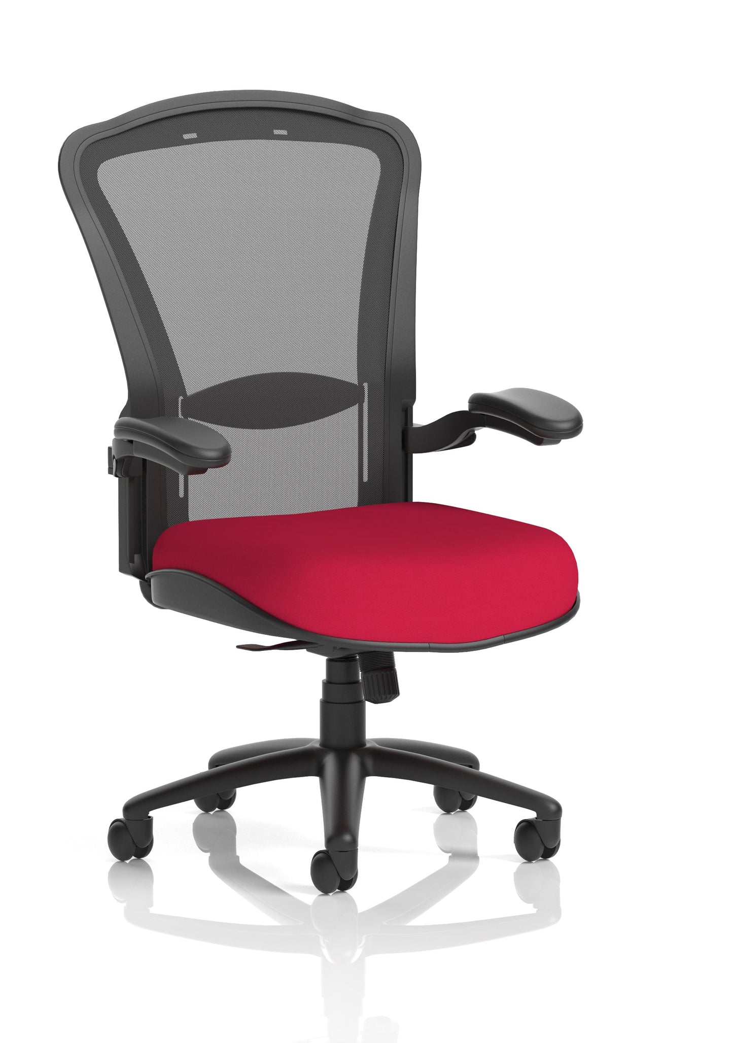 Houston heavy duty ergonomic mesh office chair with high back support and adjustable features in cherry