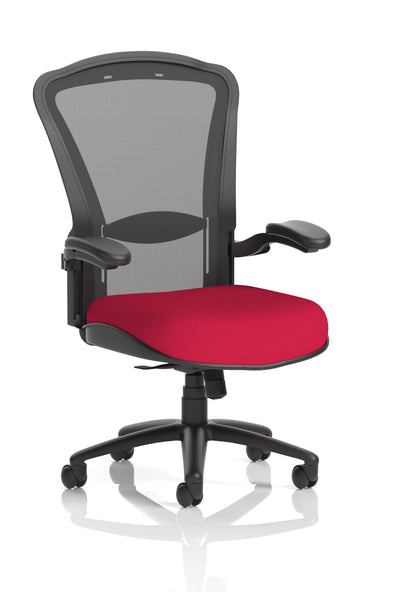Houston heavy duty ergonomic mesh office chair with high back support and adjustable features in cherry