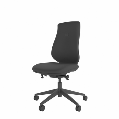 MDK Brody 6 fully upholstered office chair without arms, front-right view