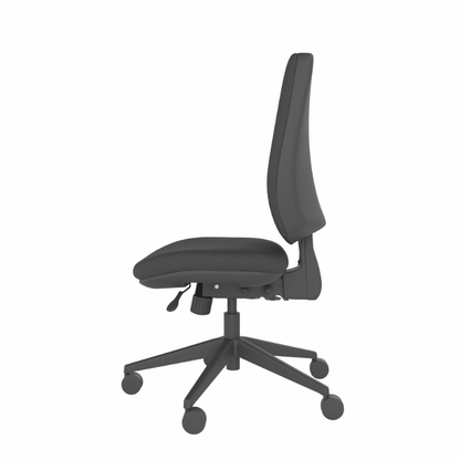 MDK Intro IT250 black office chair with independent adjustment, left-side view
