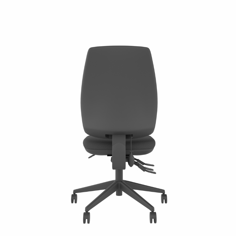 MDK Intro IT250 black high-back ergonomic chair, rear view