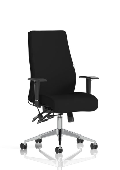 Onyx high back ergonomic office chair with lumbar support and adjustable height in black finish
