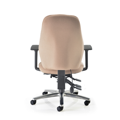 Rear view of the PSI Optima 2 ergonomic office chair