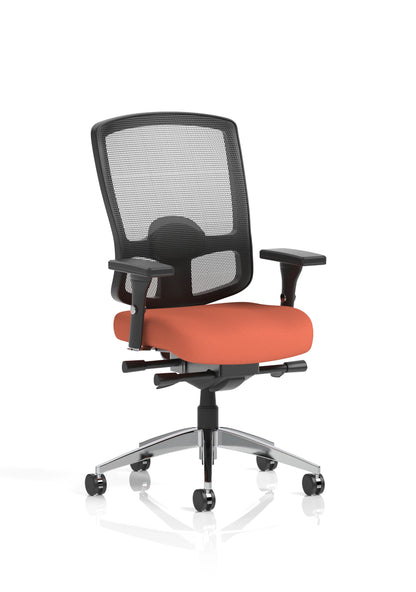 Regent ergonomic mesh office chair with lumbar support and adjustable height in black finish