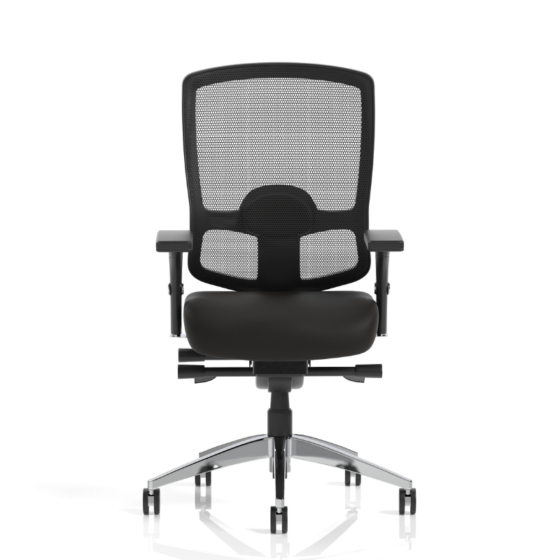 Dynamic Regent high mesh back ergonomic office chair with adjustable arms – front view