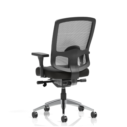 Regent ergonomic mesh office chair with lumbar support and adjustable height in black finish
