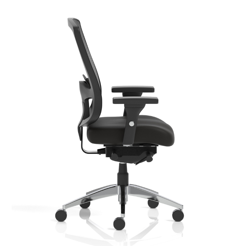 Dynamic Regent ergonomic mesh office chair with adjustable armrests – side view