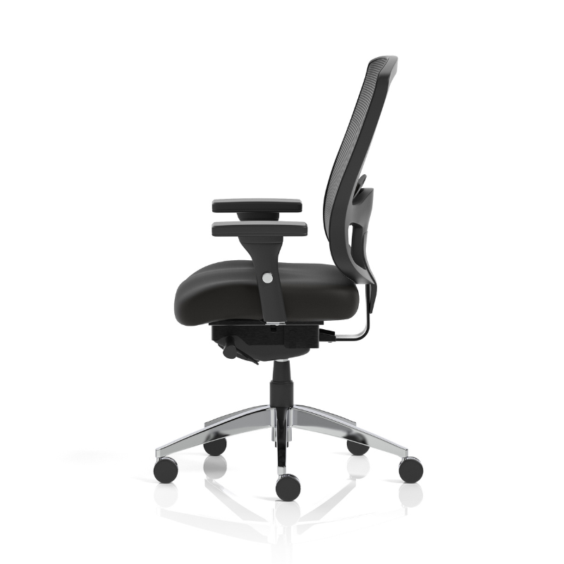 Dynamic Regent ergonomic mesh office chair with adjustable armrests – side view