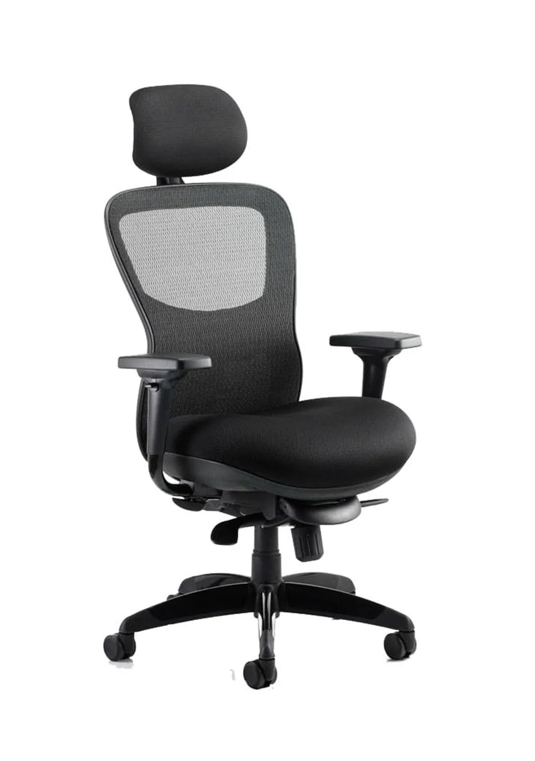 Stealth Shadow high mesh back ergonomic office chair with arms in modern workspace