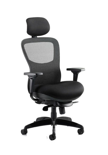 Stealth Shadow high mesh back ergonomic office chair with arms in modern workspace