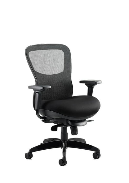 Stealth Shadow high mesh back ergonomic office chair with arms in modern workspace