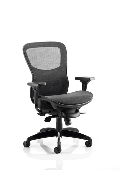 Stealth Shadow high mesh back ergonomic office chair with arms in modern workspace
