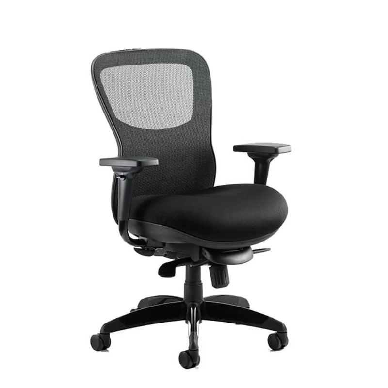 Stealth Shadow high Air mesh back ergonomic office chair with arms in modern workspace