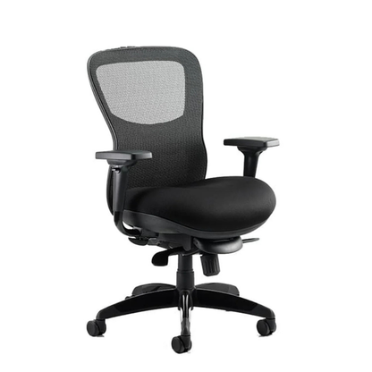 Stealth Shadow high Air mesh back ergonomic office chair with arms in modern workspace