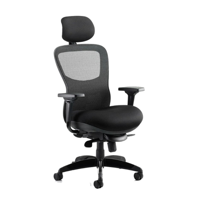 Stealth Shadow high Air mesh back ergonomic office chair with arms in modern workspace