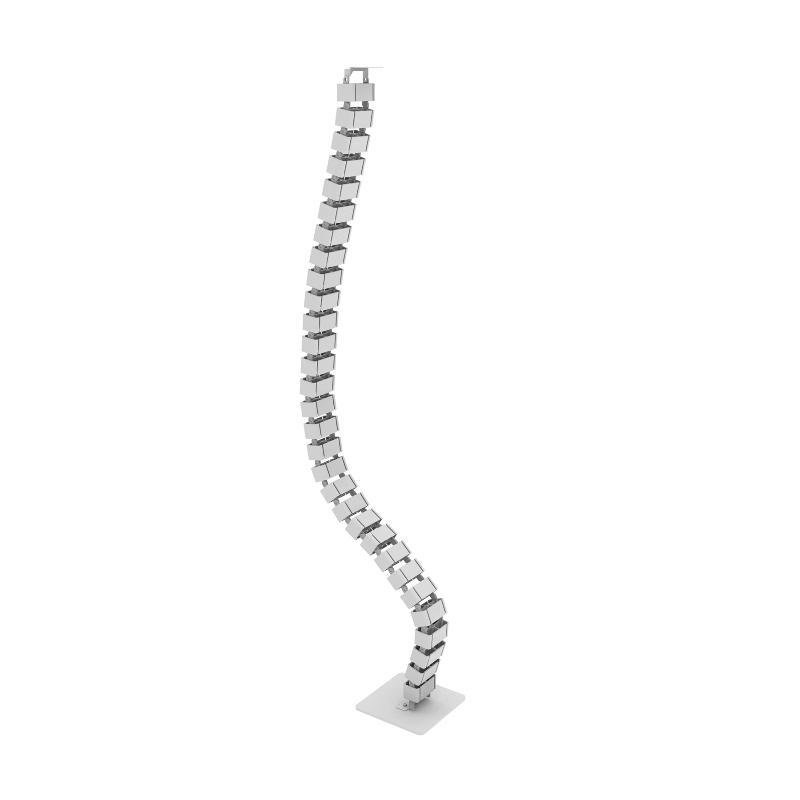 Dynamic Air Height Adjustable Desk Cable Spine in silver