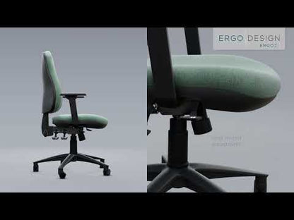 Video demonstrating the features and ergonomic adjustments of the PSI Ergo 3 office chair