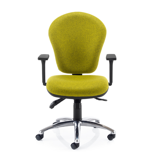 PSI Ergo 3 ergonomic office chair with adjustable armrests, available in Standard and Large seat sizes