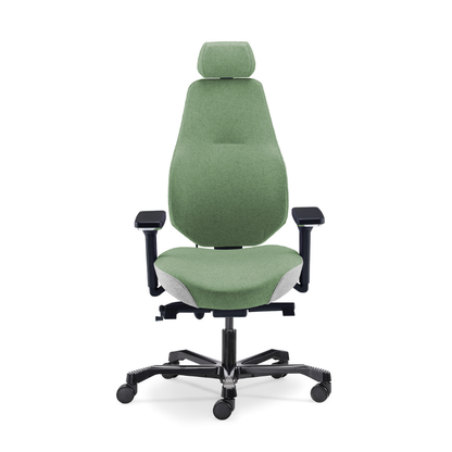 PSI Ergo Dynamic ergonomic office chair in green fabric