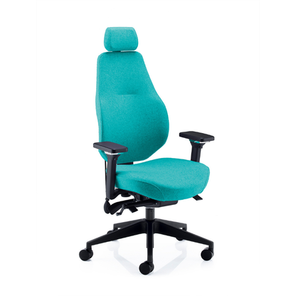 Side view of the PSI Ergo Dynamic ergonomic office chair showing ergonomic seat profile