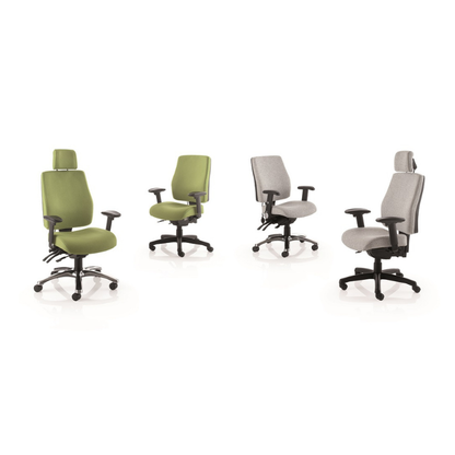 PSI Performance Posture ergonomic office chair available in multiple fabric colours